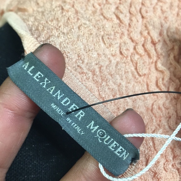 Alexander McQueen blush peach textural pucker knit flounced dress size s… - Picture 9 of 14